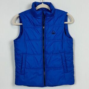 United Colors of Benetton Royal Blue Puffer Vest L *runs small